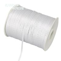 (40 meters/lot) 1/8 39; 39; (3mm) Silver Edge Satin ribbons gift packaging ribbon wholesale