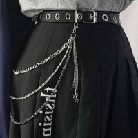 [COD] and Korean ins personality hip-hop five-pointed star tassel pendant waist chain punk style cool handsome girl multi-layer