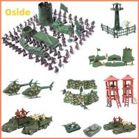 OSIDE ของขวัญเด็กผู้ชาย รถถัง อากาศยาน 12 ท่า หุ่นทหารชาย ทหารพลาสติก ของเล่นทหาร