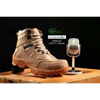 Multicolor Leather Safety Boots with Iron Tip for Men