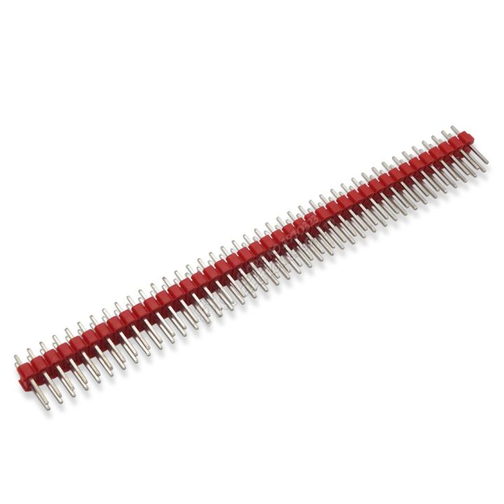 10ชิ้น40pin-1x40p-2x4-0p-แถบเชื่อมต่อหัวเข็มแบบหักได้แถวเดียวตัวผู้สำหรับวงจรรวม-arduino-สีแดงสีดำ