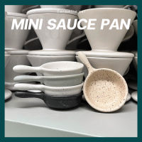 Mini Sauce Pan ถ้วยน้ำจิ้มกระทะ ทรงแพนเค้ก มีด้ามจับ ถ้วยซอส ถ้วยซอสคาเฟ่ ถ้วยน้ำจิ้ม ชาม ถ้วยน้ำจิ้มเซรามิค