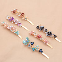 Hair Clips For Styling Thin Hair Women Barrettes For Delicate Hair Bling Hair Accessories Rhinestone Hair Clips Flower Barrettes For Women