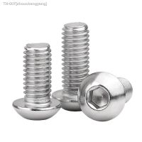 ❈ 5-50pcs ISO7380 M2 M2.5 M3 M4 M5 M6 304 A2 Round 304 Stainless Steel Screws Hex Socket Button Head Allen Bolt Mechanical Screw