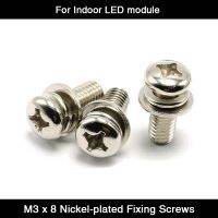 500Pcs/Lot M3x8 Nickel-plated Combination Fixing Screw for Indoor LED Display Module