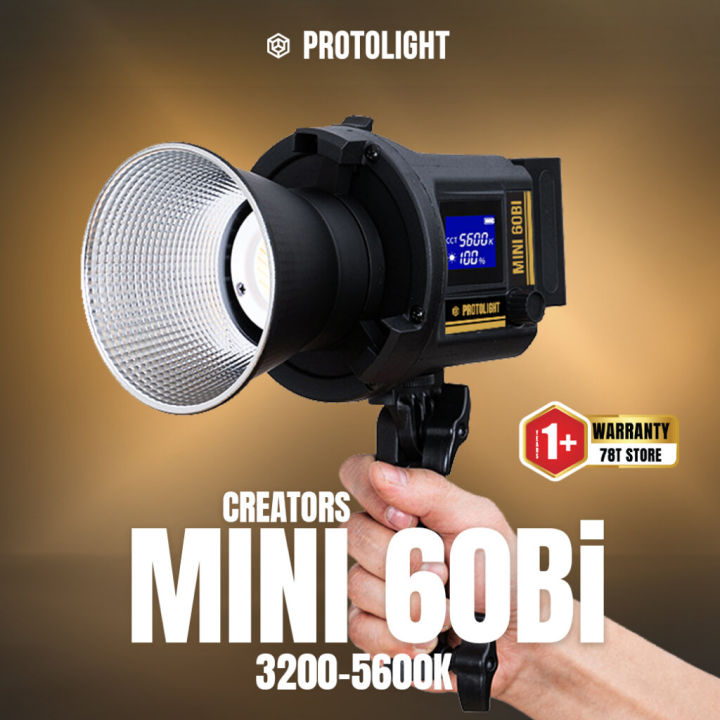 protolight-mini-60bi-ไฟled-60w-น้ำหนักเบา-ไฟต่อเนื่อง-ปรับสีได้-ไฟถ่ายรูป-vdo-ไลฟ์สด-ไฟงานแต่ง