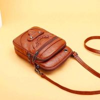 【hot seller】 Womens new mobile phone bag Korean version all-match soft leather backpack outdoor mini one-shoulder diagonal waterproof shoulder