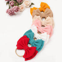 10pcs / lot 5inch Big Bow Nylon ผ้าคาดศีรษะ Messy Bow Headband Baby Girl Hair Accessory