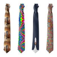 Fashion Horse 3D Printing Men 39;s Necktie Casual Slim Men 39;s 8cm Nylon Necktie Casual Party Wedding Funny Female Men 39;s Necktie