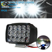 Đèn Pha Vuông 15LED 45W, Đèn Phụ Trợ Phía Trước Xe Máy Đèn Sương Mù Phụ