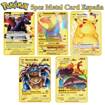5Pcs Metal Pokemon Letters Pokémon Metal Cards Charizard Vmax