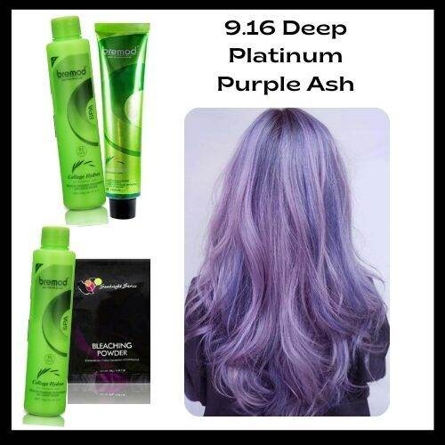 9.16 DEEP PLATINUM PURPLE ASH / DIY Bremod Hair Color Set n/ Color With