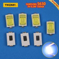 TKDMR ไฟแบ็คไลท์ LED 0.5W 3V 5630สีขาวเย็นสำหรับไฟแบ็คไลท์ LCD 50ชิ้นสำหรับใช้ทีวีโทรทัศน์ไดโอดสว่างมาก SMD