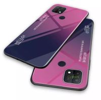 [ส่งจากไทย] Case Realme C25 C25Y C21Y เคสเรียวมี เคสกระจกสองสี เคสเงาไล่สี ขอบนิ่ม TPU CASE เคส สีกระจกเทมเปอร์ปลอกแก้วฝาหลังกันชน