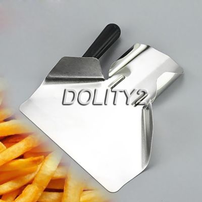 Stainless Food Chip Scoop Bagger French Fries Shovel SingleDouble Handle