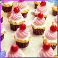 ? JCTTTY ? 3pcs strawberry cakes อาหารขนาดเล็กรุ่นตุ๊กตาอุปกรณ์เสริม