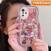 YIWESAN เคสสำหรับ Xiaomi Poco X3 GT เคสการ์ตูนน่ารักลายดีไซน์ใหม่นางฟ้าขอบคลื่นเคสมือถือกันกระแทกแบบใสนิ่มโปร่งใสลายกล้องถ่ายรูปเคสเรียบง่ายอ่อนโยนฝาครอบป้องกัน