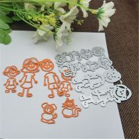 สมาชิกในครอบครัวหัตถกรรมตัดโลหะตายStencilsสำหรับDIY Scrapbookingตกแต่งลายนูนHandcraft Dieตัดแม่แบบ-ygdds