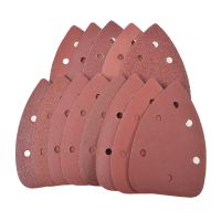 10pcs Self-adhesive Sandpaper Triangle 5 holes Delta SanderHook Loop Sandpaper Disc Abrasive Tools For Polishing Grit 40-1000 Power Sanders