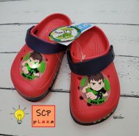 SCPPLaza รองเท้าเด็กเบน10 หัวโต รัดส้น ทรง crocs มีไฟ Kenta Ben10 เบ็นเทน BNS211 size 22-31 ลดราคาพิเศษสุดๆ พร้อมส่ง