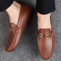 Sepatu Pria Pantofel Kulit Asli Gitalia แฟชั่น Klasik Sepatu Kulit Pria Slip-On Sepatu Mewah A Priualitas Baik