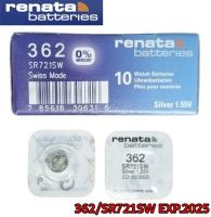 ถ่านกระดุม Renata 362/SR721SW ของแท้?% Swiss Made 1.55V ถ่านสวิส ถ่านนาฬิกา ถ่านใหม่ (ยกกล่อง/แบ่งขาย) EXP.2026