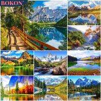 5D DIY Diamond Painting Mountain Cross Stitch Landscape Lake Full Square Round Rhinestone Embroidery Mosaic Home Decor Gift