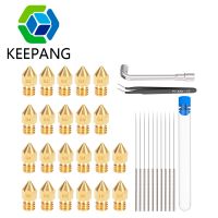 【CC】✓  Pang MK8 Nozzle 22pcs Nozzles 10pcs 0.35mm Cleaning Needles Bits L wrench PtESD-15 tweezers printer Parts