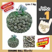 Ceramic Ball สีซ็อกชิป แบ่งขาย ถุงละ 1 kg. (เซรามิคริง มีรูพรุนสูง ใช้เป็นที่อยู่ของจุลินทรีย์ )