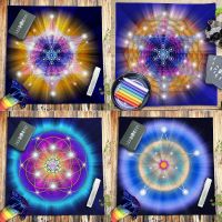 Customizable Tarot Tablecloth Metatron Rubiks Cube Altar Cloth Witchcraft Divination Astrology Divination Card Mat