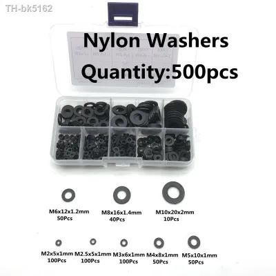 ◇✾ Nylon Gasket M2 M3 M4 M5 M6 M8 M10 Round Hard Screw Washer Screw Fastener Washer Thicken Insulated Nylon Flat Washers