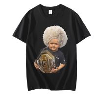 Mens Cotton Tshirt Hasbulla Magomedov Hasbula Burgir Graphic Printed Tshirt Mini Khabib Meme T Shirt Cotton Men Gildan