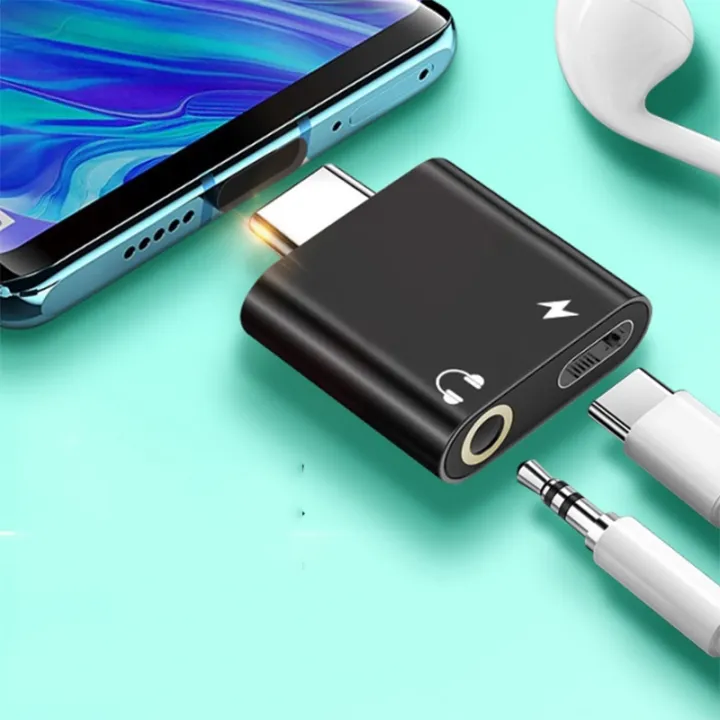 2 IN 1 Audio Adapter Charging Earphone Adapter For iPhone 13 12 11 Aux