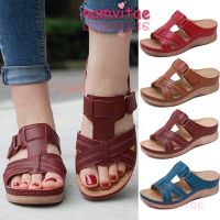 Premium Orthopedic Sandals Women Low Heels Walking Sandals Toe Corrector Cusion Open Toe Comfy Sandals V721