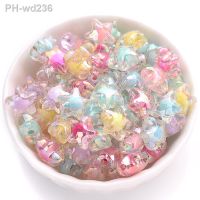 30 pcs/lot Lovely Transparent Star pentagram AB Candy Color Acrylic Spacer loose Beads in Beads For Jewelry Making DIY Necklace