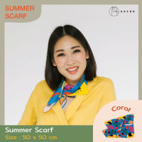 KAFBO Summer scarf - CORAL ผ้าพันคอสำหรับผู้หญิง เครื่องประดับสำหรับผู้หญิง