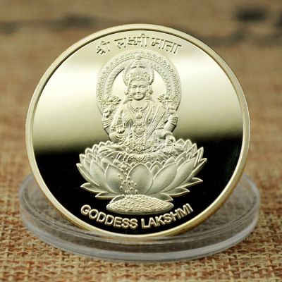 เหรียญปุ่มโลหะรูปปั้นสำหรับพระอินเดียขายดีเหรียญที่ระลึก Relief ชุบทอง999