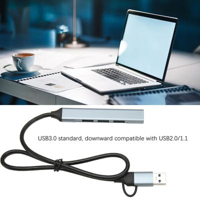 Type C Hub 4พอร์ต USB 3.0แท่นวางมือถืออลูมิเนียมอัลลอยด์สำหรับเดสก์ท็อป