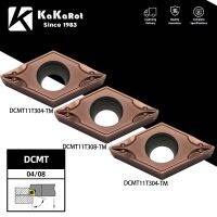 KaKarot 10pcs Carbide Insert DCMT11T304 DCMT11T308 YT15TF สแตนเลสสตีลกลึงเครื่องมือ ผู้ถือ Boring Bar CNC Cutter