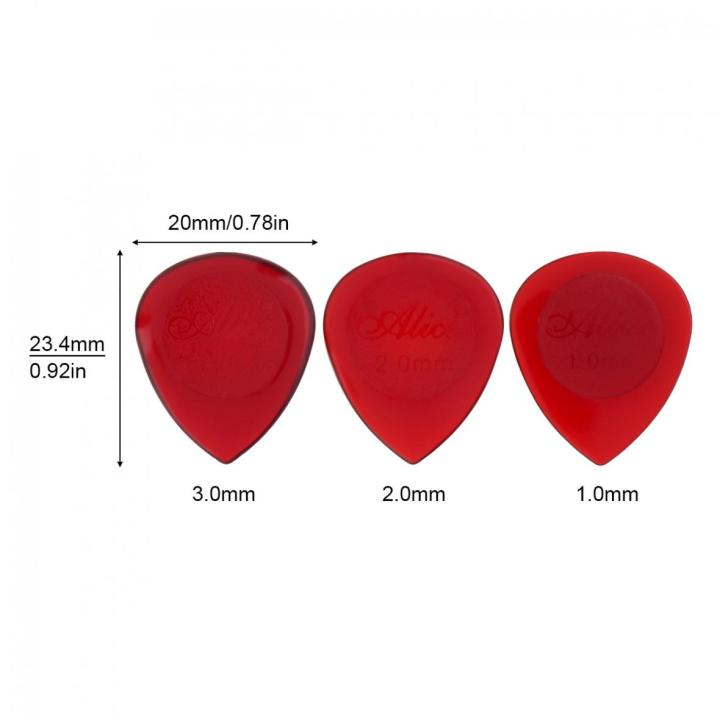 100pcs-กีตาร์-picks-1-0-2-0-3-0mm-กีต้าร์ไฟฟ้าปิ๊กกีตาร์-celluloid-plectrums-สำหรับกีตาร์อูคุเลเล่เสียงทุ้ม