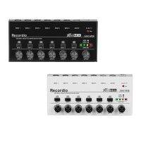 1 PCS 6 Channels Audio Mixer Professional Sound Mixer 6.35MM Low-Noise USB Mixer for Recording Studio ,White