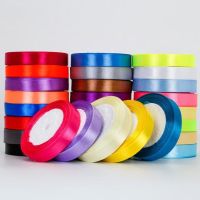 【hot】！ 25yards/roll Decoration stain ribbion Wrapping Supplies Riband cake satin ribbons fabric 6mm-50mm