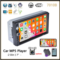 2 Din 7010B 7 นิ้วบลูทูธ FM วิทยุรถ MP5 เครื่องเล่นวิดีโอวิทยุ  Bluetooth Android สเตอริโอ Touch Screen MP5