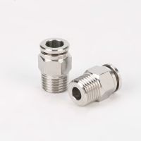 1/8 quot; 1/4 quot; 3/8 quot; 1/2 quot; BSPT Male Thread 304 Stainless Steel Pneumatic Fitting Push In Quick Connector Fit Tube 4/6/8/10/12/14/16mm