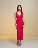 Knitters &amp; others - BAHATI Ribbed Knit Midi Dress (Fuchsia)