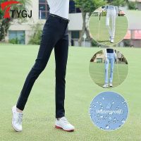 ✣﹍☑ TTYGJ Female Windproof Golf Long Trousers Ladies Waterproof Golf Sport Pants Women Slim Warm Pant Girls Leisure Pencil Sweatpant