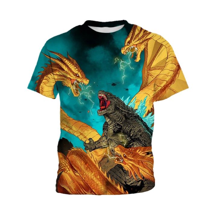 godzilla-pattern-printed-3-13-years-old-children-t-shirt-science-fiction-movie-short-sleeved-shirt-boys-daily-tops-baby-t-shirts-clothing