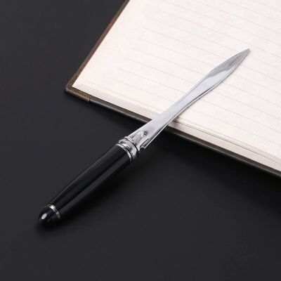 ：“{—— Stainless Steel Letter Opener Cut Cutter Paper Tool Metal Handle Envelopes Cutting  Divided File Useful Black Office School