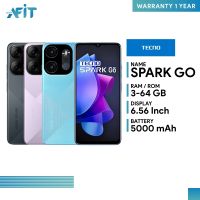 (แถมเคส) Tecno Spark Go 2023 (3+64GB) (4+64GB) หน้าจอ 6.56" แบตเตอรี่ 5000 mAh ชิป MediaTek Helio A22