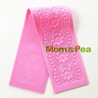 Mom&amp;Pea GX168 Free Shipping Silicone Lace Mold Flower Big Size Cake Decoration Fondant Cake 3D Mold Food Grade Silicone Mould Bread Cake  Cookie Acces